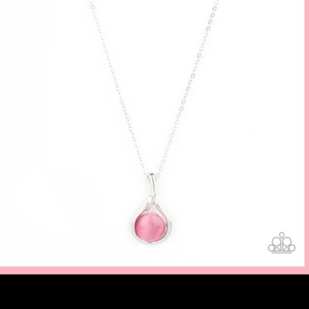 Paparazzi Pink and Silver Pendant Necklace Fairy Lights Pink Fashion Jewelry